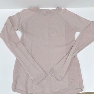 Lululemon Sit In Lotus Sweater PTP 16 blush pink